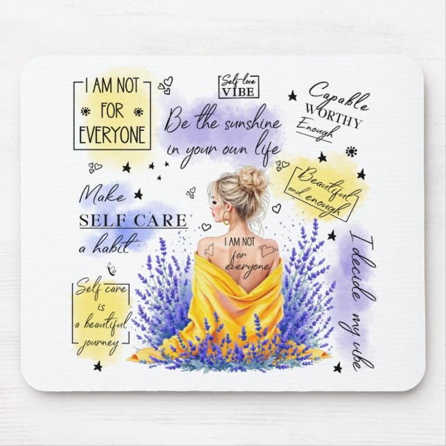 Woman's Empowerment Inspire Positive Affirmation Mouse Mat (Front)