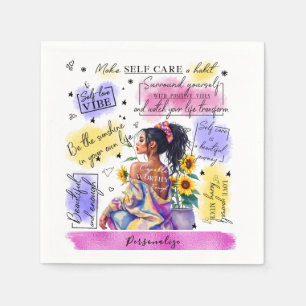 Woman's Empowerment Inspire Positive Affirmation Napkin