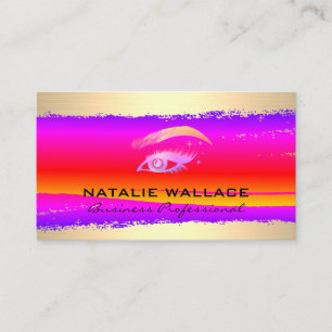 Womans Eye Logo   Gold Brushed Business Card