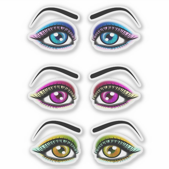 Womans Eyes eyeshadow makeup clipart (Front)