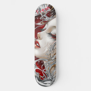 Woman's face  skateboard