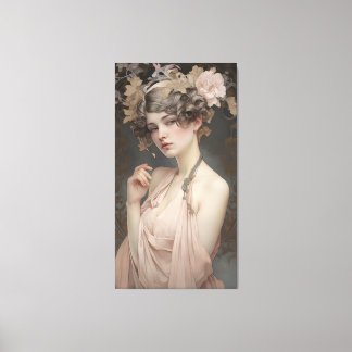 Woman's Femininity, Nouveau Art Canvas Print