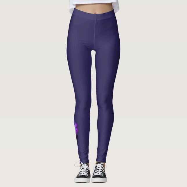 womans floral strecth leggings (Front)