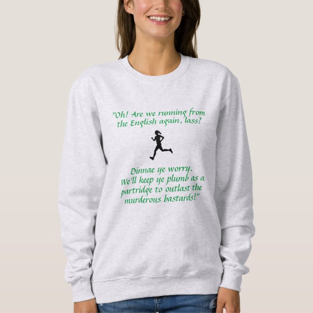 Woman's Funny Irish workout Sweatshirt (Front)