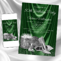 Womans Green Silver Shoe Any Number Birthday