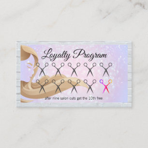 Woman's Hair   Scissors Punch Card   Brick Wall