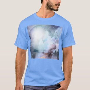 Woman's head silhouette and praying hands T-Shirt