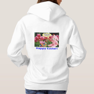 womans hoodie.  Happy Easter.  alpaca/ bunny Hoodie