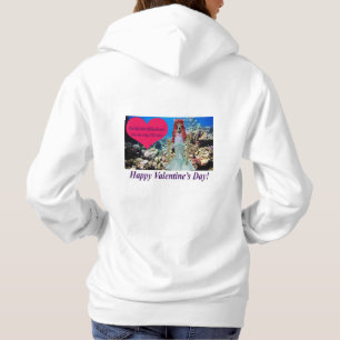 womans hoodie. Happy Valentine's day. doe/mermai Hoodie