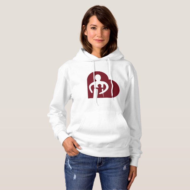 Womans Hoodie (white) (Front Full)
