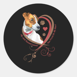 Womans Jack Russell Terrier Shirt Parson Russell T Classic Round Sticker