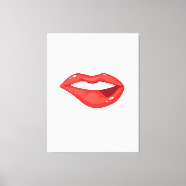 Womans Lips Canvas Print (Front)