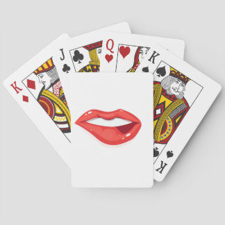 Womans Lips Playing Cards