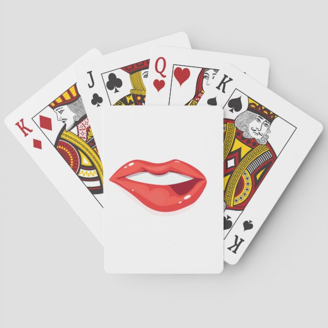 Womans Lips Playing Cards (Back)