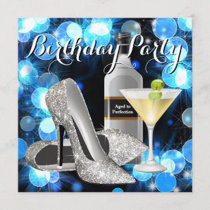Womans Martini Birthday Party Invitation