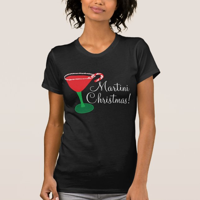 Womans Martini Christmas Shirt (Front)
