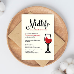 Woman's Midlife Funny Hot Flashes 50th Birthday Invitation