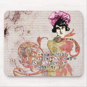 Womans Mind Digital Collage Mouse Mat
