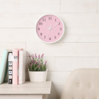 Woman's Pastel Pink with Black Numerals Bathroom