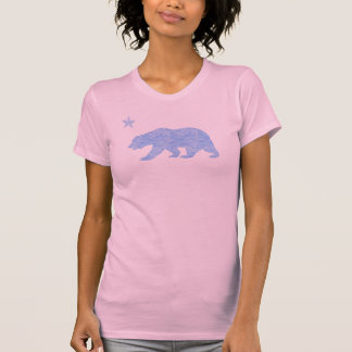 Woman's pink pastel T-shirt black Bear