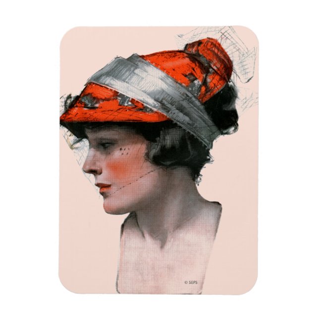 Woman's Profile Magnet (Vertical)