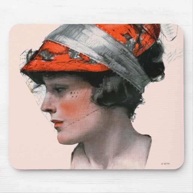 Woman's Profile Mouse Mat (Front)