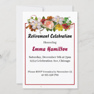 Woman's Retirement Invitation