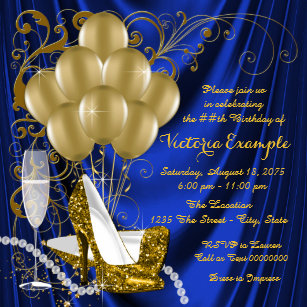 Royal Blue 70th Birthday Invitations Zazzle Uk