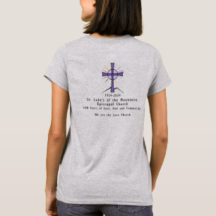 Womans Slim Fit T-shirt Centennial Logo-English