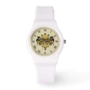 Woman's Sporty White Silicon Watch