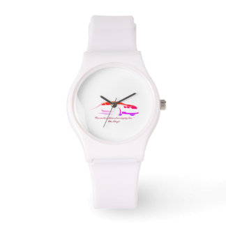 Woman's Sporty White Silicon Watch