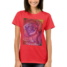 Womans T Shirt with fine art rose print