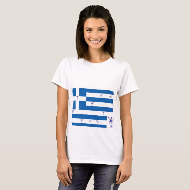 Woman's T-Shirts /Greek Flag (Front Full)