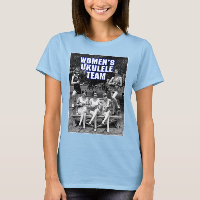Woman's Uke Team Ladies Ringer T-Shirt (Front)