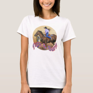 Woman's White Barrel Race T-Shirt
