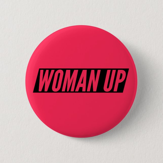 WomanUp Round Button (Front)