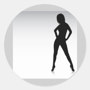 WomanVector Classic Round Sticker