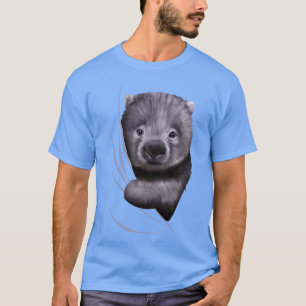 Wombat Animal Coming From Inside T-Shirt