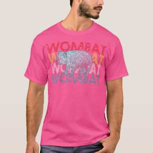 Wombat Australia Animal Colourful T-Shirt