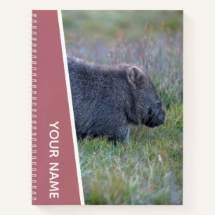 Wombat Australia Cute Animal, Custom Rose Gold Notebook
