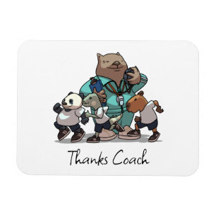 Wombat Cartoon Thank You Coach PE Teacher Artwork Magnet