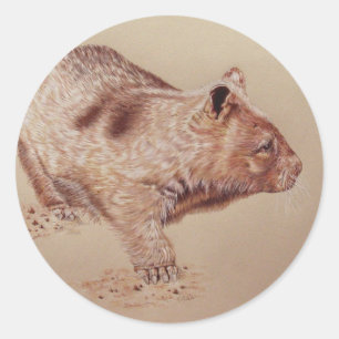Wombat Classic Round Sticker