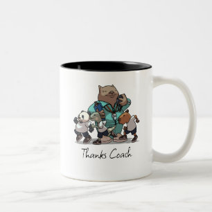 Wombat Coach Thank You Gift PE Teacher Artwork Two-Tone Coffee Mug
