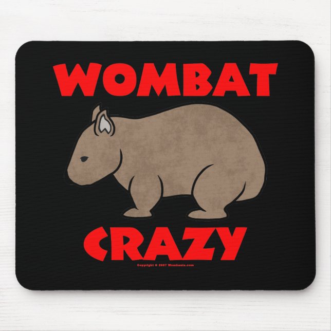 Wombat Crazy Mouse Mat (Front)
