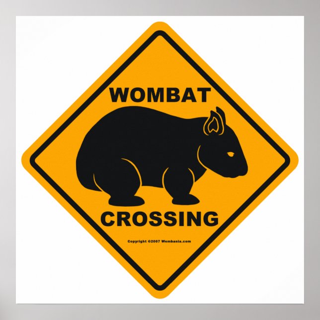 Wombat Crossing Sign (Front)