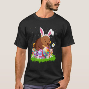 Wombat Easter Egg Hunt Bunny Ear Wombat Easter Sun T-Shirt