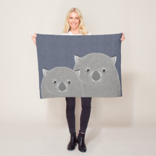 Wombat Fleece Blanket