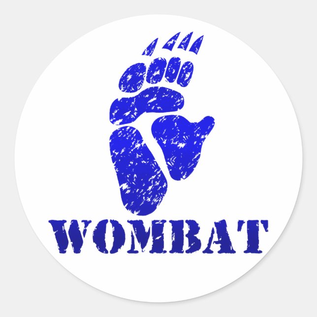 Wombat Footprint III Classic Round Sticker (Front)