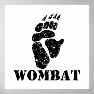 Wombat Footprint Poster