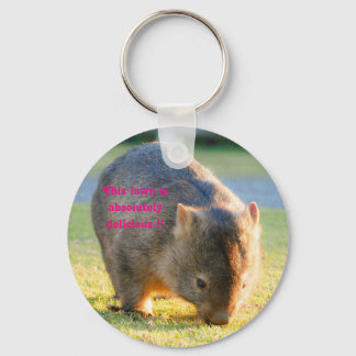 Wombat Funny Cute Australian Nature Photography Key Ring